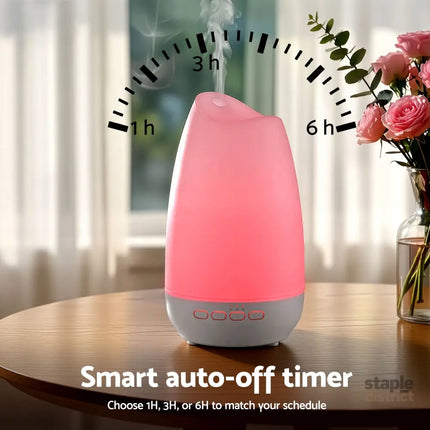 Devanti Ultrasonic Essential Oil Aroma Diffuser Aromatherapy Cool Mist Humidifier w/ LED Light 300ml - Appliances >