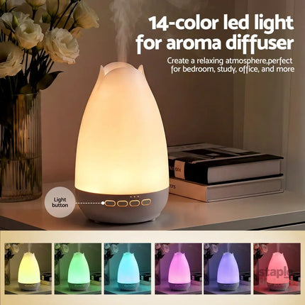 Devanti Ultrasonic Essential Oil Aroma Diffuser Aromatherapy Cool Mist Humidifier w/ LED Light 300ml - Appliances >