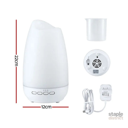 Devanti Ultrasonic Essential Oil Aroma Diffuser Aromatherapy Cool Mist Humidifier w/ LED Light 300ml - Appliances >