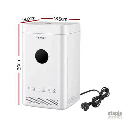 Devanti Ultrasonic Humidifier Air Purifier Top Fill Auto Humidity 3.5L White - Appliances > Aroma Diffusers &