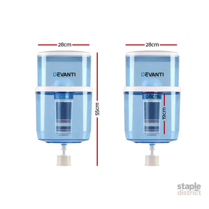 Devanti Water Cooler Dispenser 22L Filter Bottle - Appliances > Kitchen Appliances > Water Dispensers