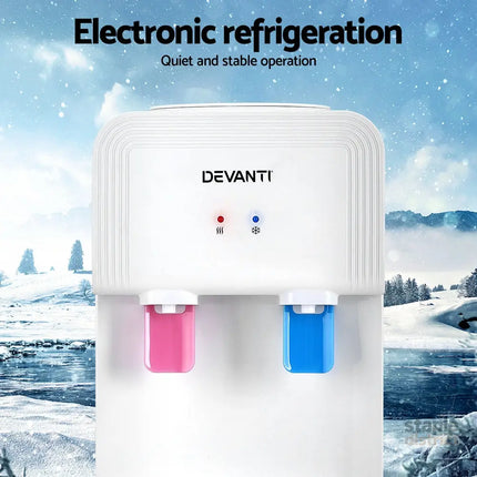 Devanti Water Cooler Dispenser Bench Top White - Appliances > Kitchen Appliances > Water Dispensers