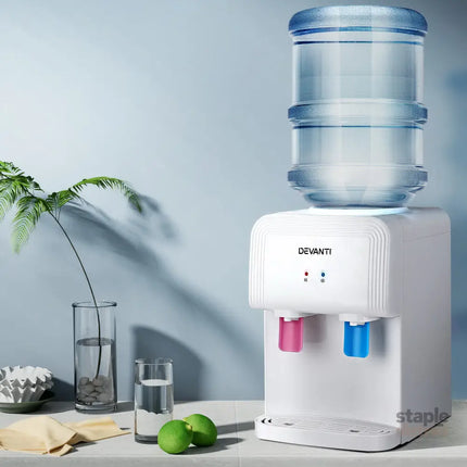 Devanti Water Cooler Dispenser Bench Top White - Appliances > Kitchen Appliances > Water Dispensers