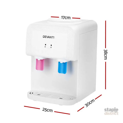 Devanti Water Cooler Dispenser Bench Top White - Appliances > Kitchen Appliances > Water Dispensers