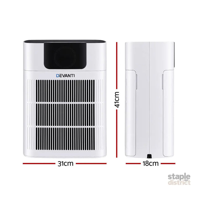 Devnati Pet Air Purifier 3 Stage HEPA Filter Cleaner PM25 Display Cat Dog Hair White - Appliances > Aroma Diffusers &