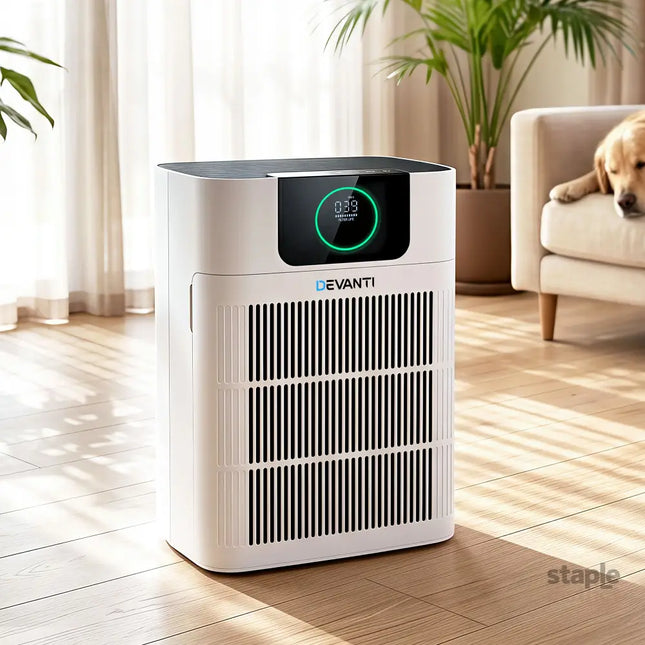 Devnati Pet Air Purifier 3 Stage HEPA Filter Cleaner PM25 Display Cat Dog Hair White - Appliances > Aroma Diffusers &