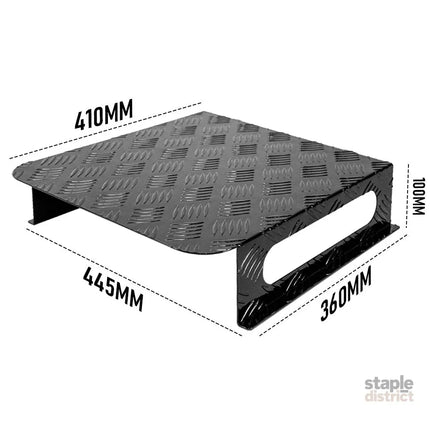 Diesel Tank Cover Double Side Sight Gauge Below Cut for Fuel Pick Up 10/15 L Tank Black Aluminium Alloy Checker Plate