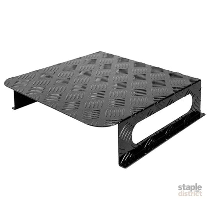 Diesel Tank Cover Double Side Sight Gauge Below Cut for Fuel Pick Up 10/15 L Tank Black Aluminium Alloy Checker Plate