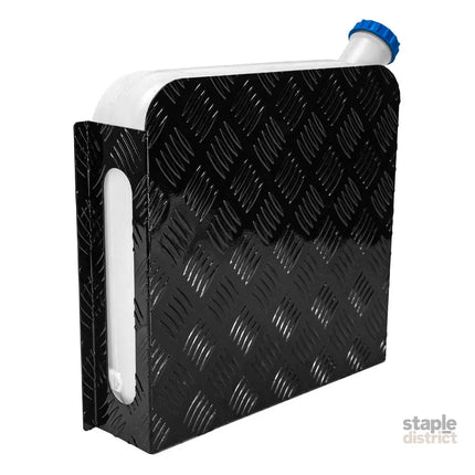 Diesel Tank Cover Double Side Sight Gauge Below Cut for Fuel Pick Up 10/15 L Tank Black Aluminium Alloy Checker Plate