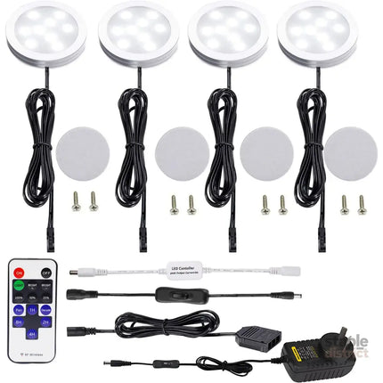 Dimmable & Timing Under Counter Lights Kitchen with Wireless RF Remote,Ultra-Thin 240V LED Cabinet Lights,12W Shelf
