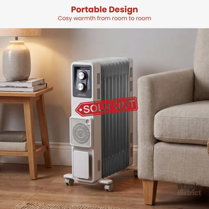 Dimplex 2.4kW Oil Column Heater with Turbo Fan 9 Fin Portable Radiator - Appliances > Heaters > Gas & Oil Heaters