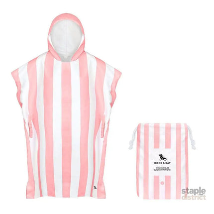 Dock & Bay Adult Poncho Hooded Towel | Cabana Collection | Malibu Pink S-2006732816934637568