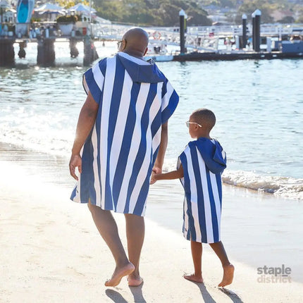 Dock & Bay Adult Poncho Hooded Towel | Cabana Collection | Whitsunday Blue S-2006732817106604033
