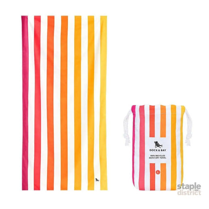 Dock & Bay Beach Towel Cabana Collection L | Quick Dry | Peach Sunrise-2006732815189807104