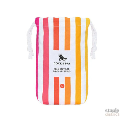 Dock & Bay Beach Towel Cabana Collection L | Quick Dry | Peach Sunrise-2006732815189807110