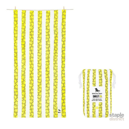Dock & Bay KIDS Beach Towel | Quick Dry | Smiley-2006732813306564608