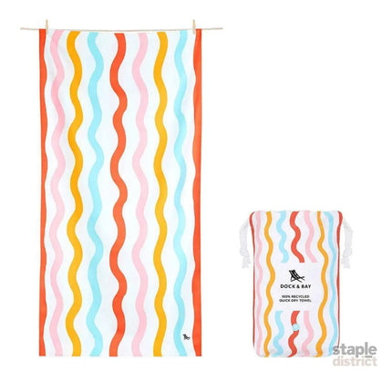 Dock & Bay KIDS Beach Towel | Quick Dry | Squiggly-2006732814325780480