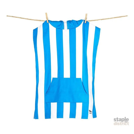Dock & Bay KIDS Poncho Hooded Towel -Mini Cabana Collection-Bondi Blue XS (2-4yrs)-2006732818100654083