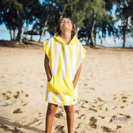 Dock & Bay KIDS Poncho Hooded Towel -Mini Cabana Collection-Boracay Yellow XS (2-4yrs)-2006732818595581954