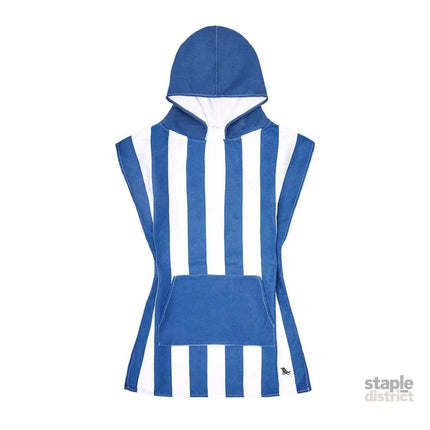 Dock & Bay KIDS Poncho Hooded Towel -Mini Cabana Collection-Whitsunday Blue M (8-10yrs)-2006732817601531909