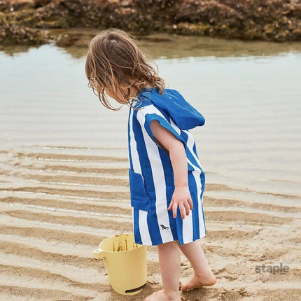 Dock & Bay KIDS Poncho Hooded Towel -Mini Cabana Collection-Whitsunday Blue M (8-10yrs)-2006732817601531904