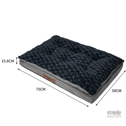 Dog Calming Bed Warm Soft Plush Comfy S Grey Small-2029387224654680066