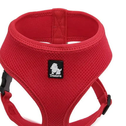 Dog Harness with Steel D Ring - Red, XS-1831155623140659200