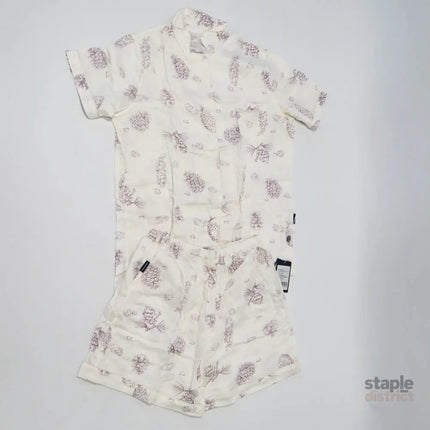 Domia Bamboo Fiber Short Sleeve Pajama Set Pinecone Space 170 L-2006733372486979584