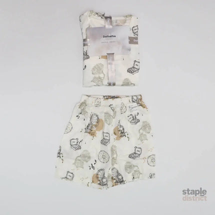 Domia Kids Bamboo Fiber Cotton sht Sleeve Pajama Set Gramophone Radio 110-2006733358519947265