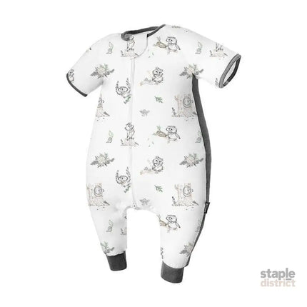 Domiamia Bamboo Short Sleeve Sleep Sack with Feet - 0.6 Tog-2006733429529513985