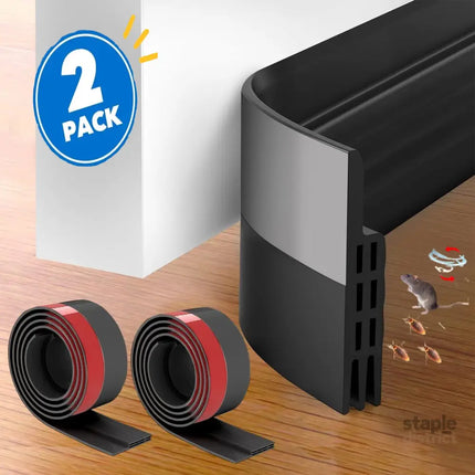 Door Draft Stopper 37 Inch Under Door Sweep Bottom Blocker with Rubber Seal Strip Under Door Seal for Exterior/Interior