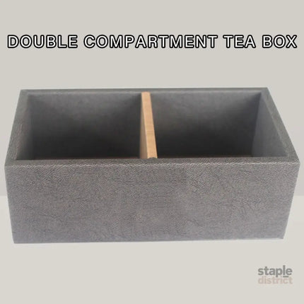 Double Compartment Tea Caddy Hotel Room Storage Organizer for Tea Bags Sugar - Baby & Kids > Kid’s Furniture > Toy Boxes
