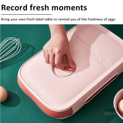 Drawer Type Eggs Tray Fruit Storage Box Kitchen Stacking Holder Food Container - Blue - Commercial > Packaging >