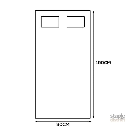 Dreamz Bamboo Pillowtop Mattress Topper Single-2006733099244851202