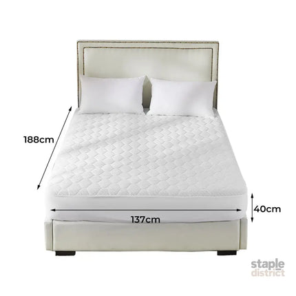 Dreamz Mattress Protector Topper Bamboo Double-2018816693085802498