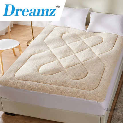 DreamZ Mattress Topper 100% Wool Underlay Single-2018816782927794182