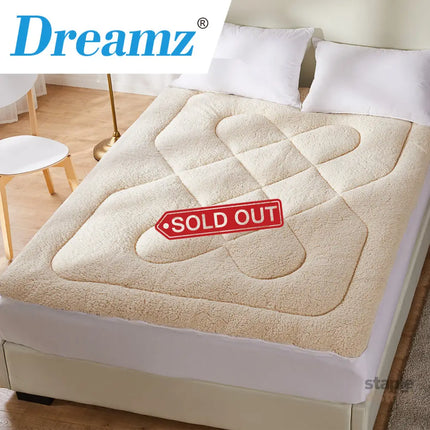 DreamZ Mattress Topper 100% Wool Underlay Single-2018816782927794182