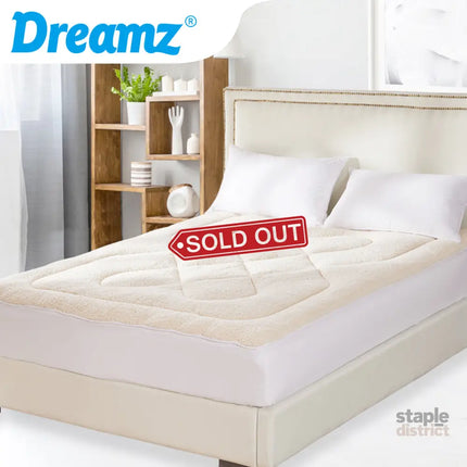DreamZ Mattress Topper 100% Wool Underlay Single-2018816782927794183