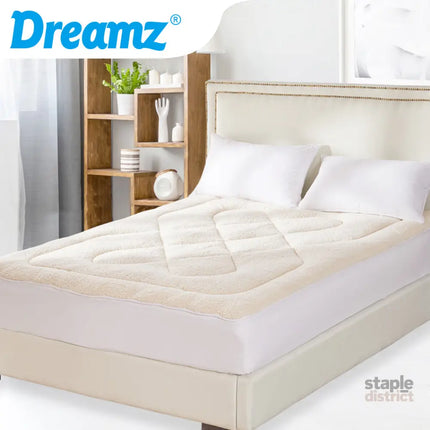 DreamZ Mattress Topper 100% Wool Underlay Single-2018816782927794183