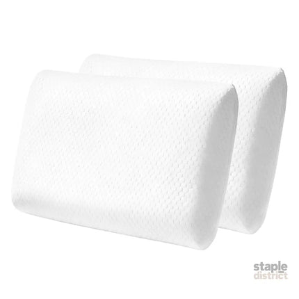 Dreamz Memory Foam Orthopaedic Pillow Neck Pain Side Stomach Back Sleeper 2 Pack-2050056763918651400
