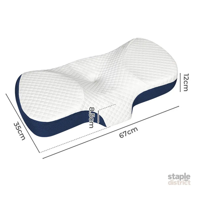 Dreamz Memory Foam Pillow Pillowcase Supprt Blue Rebound-2018816680158957570