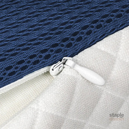 Dreamz Memory Foam Pillow Pillowcase Supprt Blue Rebound-2018816680158957571