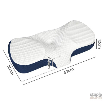 Dreamz Memory Foam Pillow Pillowcase Supprt Blue Rebound-2018816680158957570