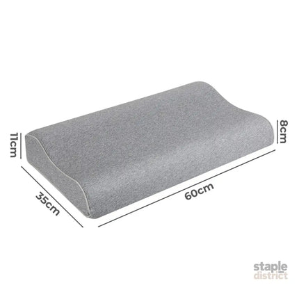 Dreamz Memory Foam Pillow Pillowcase Supprt Grey Rebound-2006732704422432770