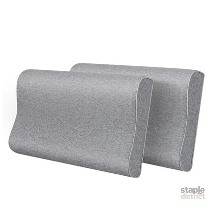 Dreamz Memory Foam Pillow Pillowcase Supprt Grey Rebound-2006732704422432768