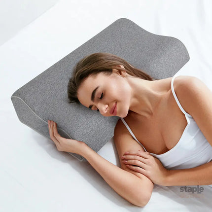 Dreamz Memory Foam Pillow Pillowcase Supprt Grey Rebound-2006732704422432774