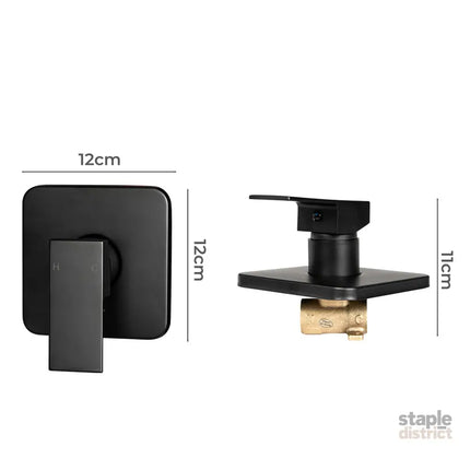 Dutxa Bathroom Shower Mixer Tap Brass Black-2018816691387109378