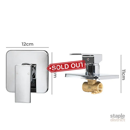 Dutxa Brass Shower Mixer Tap Cold Hot Charcoal-2006733190127030274