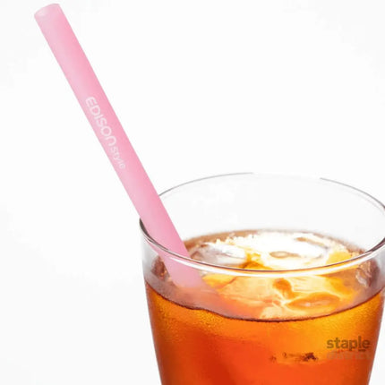 EDISON mama Resealable Silicone Zipper Straw Green/Orange-2006733472181391361