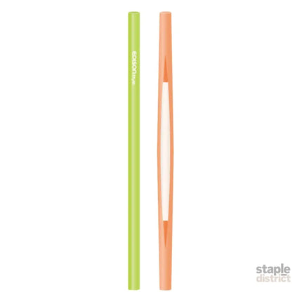 EDISON mama Resealable Silicone Zipper Straw Green/Orange-2006733472181391367